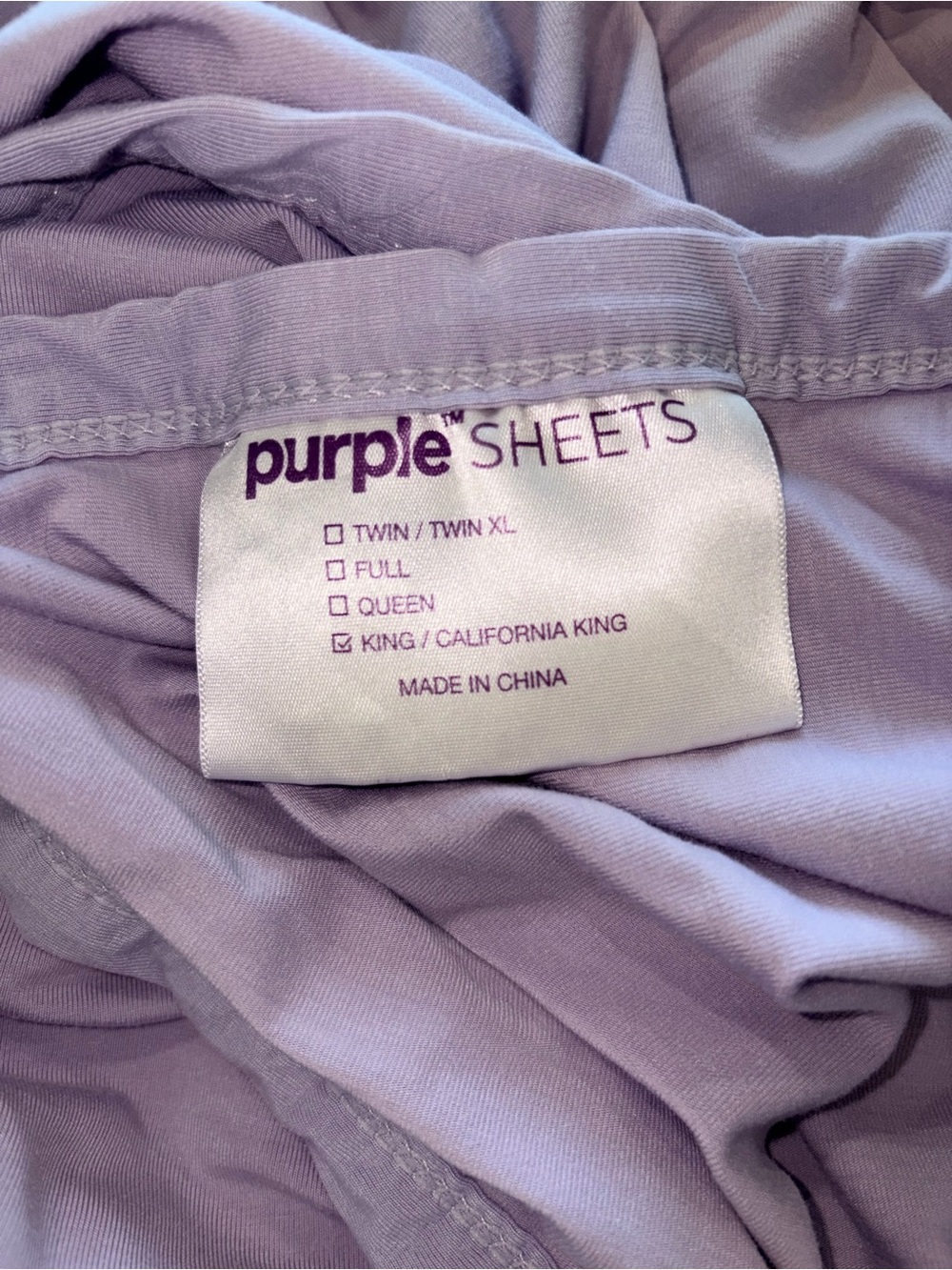 Purple SoftStretch Bamboo Blend King/Cal King 4 Piece Sheet Set Lavender/Lilac